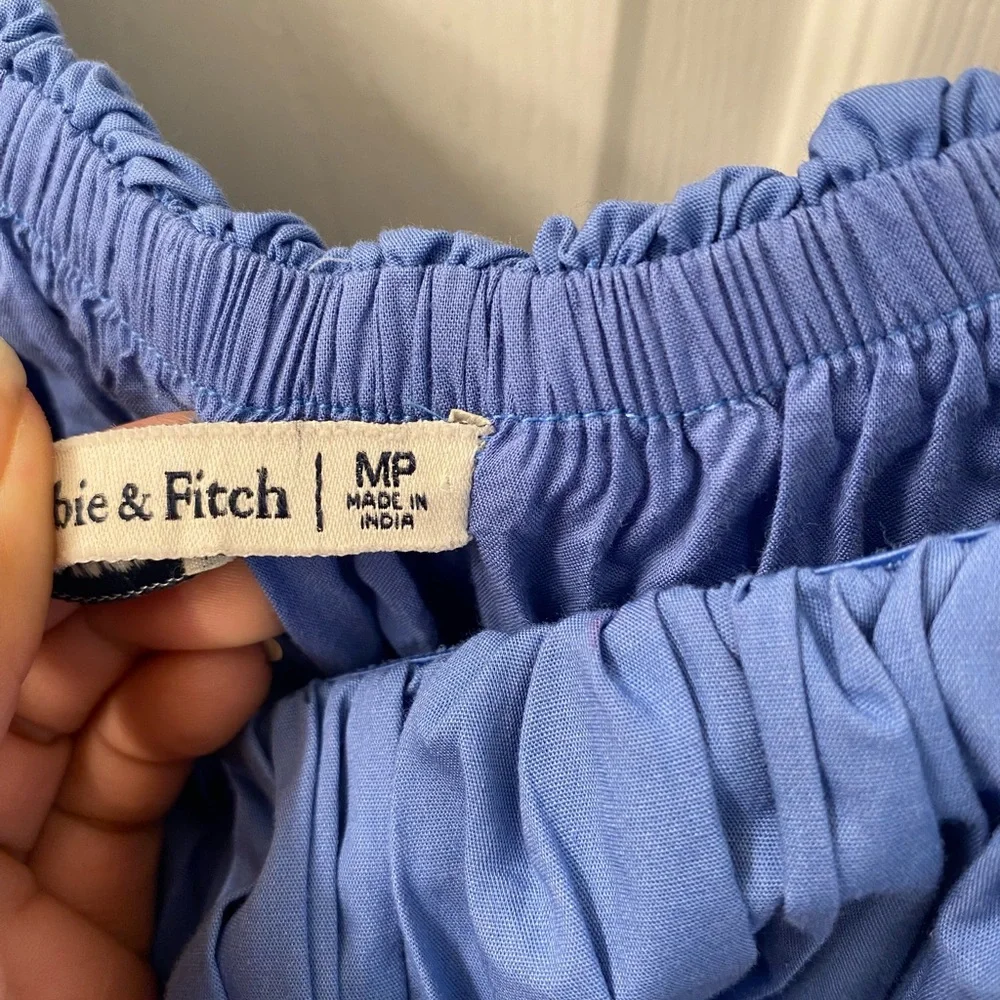 Abercrombie & Fitch Blue Smocked Maxi Dress
